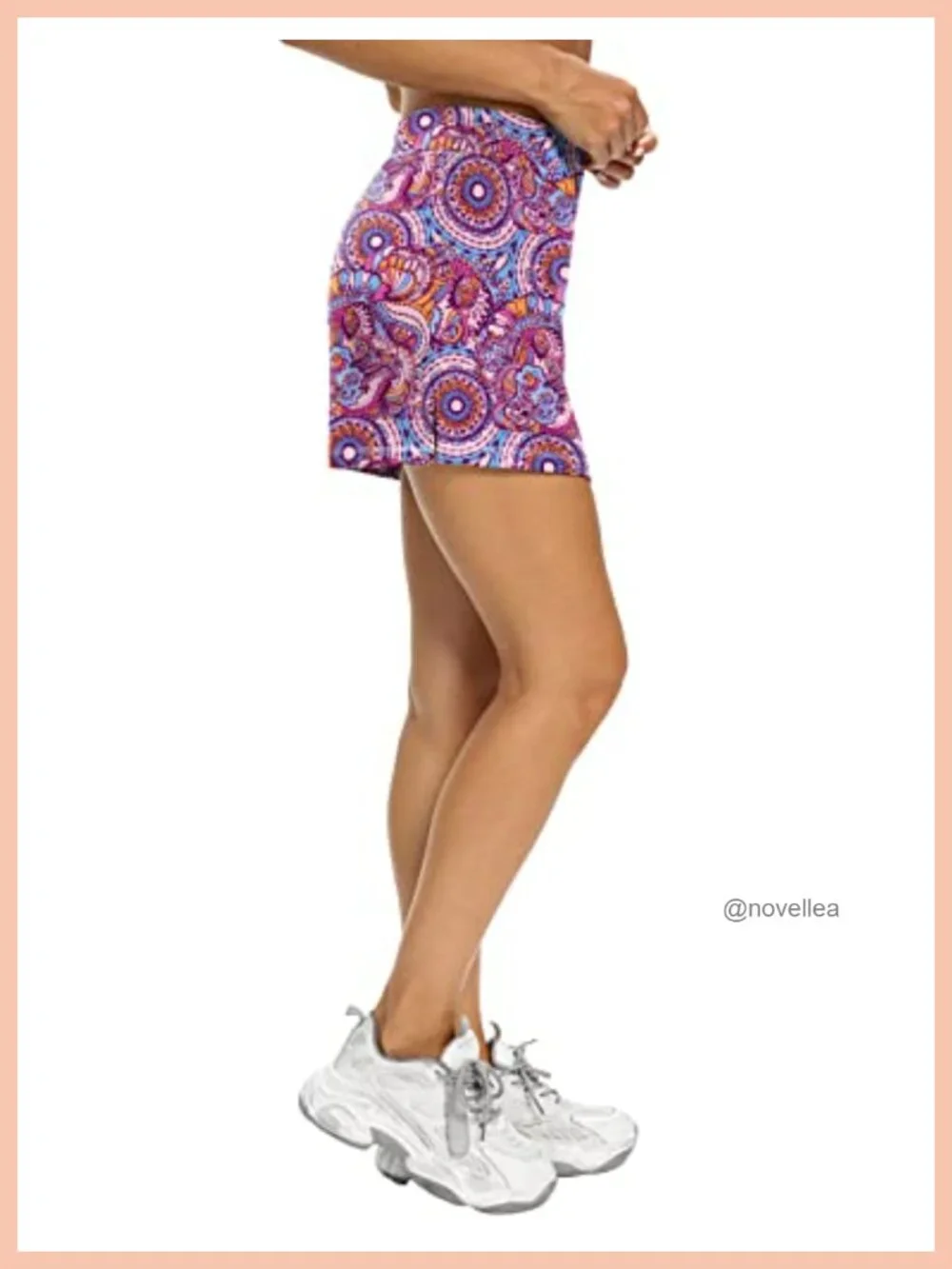 Nylon Spandex Tennis Skort with Built-in Shorts, Side Pocket, High Rise,